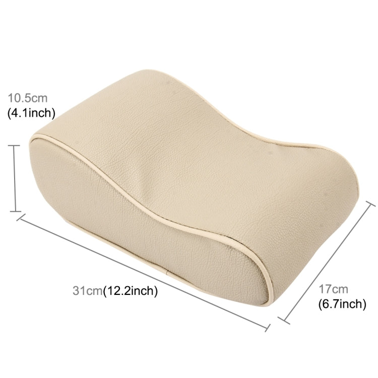 Universal Car PU Leather and Memory Foam Wrapped  Armrest Box Breathable Car Armrest Box Mat with Phone Holder Storage Bag(Khaki) - Stowing Tidying by PMc TechLife | Online Shopping South Africa | PMc TechLife | Buy Now Pay Later Mobicred