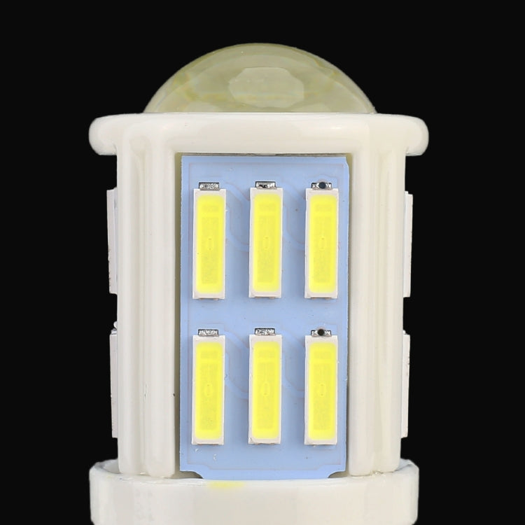 2 PCS 1156 / BA15S 4.5W DC 12V 6000K 290LM Car Auto Ceramics Turn Lights / Reversing Light 27LEDs SMD-7020 Lamps, with Projector Lens (White Light) - Brake Lights by PMC TechLife | Online Shopping South Africa | PMC TechLife | Buy Now Pay Later Mobicred