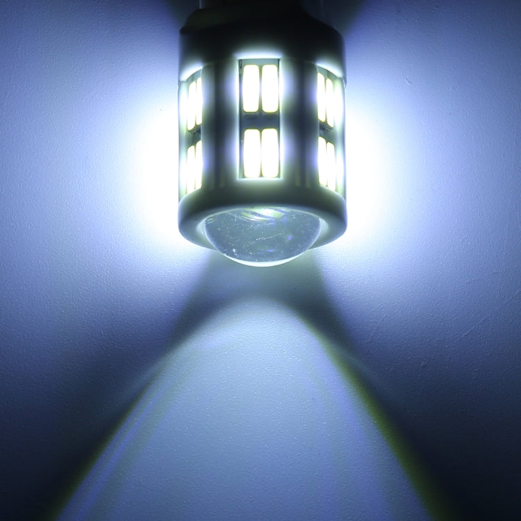 2 PCS T20 / 7440 3W DC 12V 6000K 200LM Car Auto Ceramics Turn Lights / Reversing Light 16LEDs SMD-7020 Lamps, with Projector Lens(White Light) - Brake Lights by PMC TechLife | Online Shopping South Africa | PMC TechLife | Buy Now Pay Later Mobicred