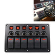3Pin 6 Way Switches Combination Switch Panel with Light and Projector Lens for Car RV Marine Boat - Car Switches by PMC TechLife | Online Shopping South Africa | PMC TechLife