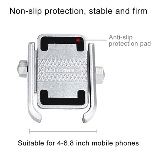 Motorcycle Rear View Mirror Aluminum Alloy Phone Bracket, Suitable for 4-6 inch Device(Black) - Holder by PMC TechLife | Online Shopping South Africa | PMC TechLife | Buy Now Pay Later Mobicred