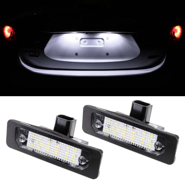 2 PCS DC 12V 3W 150LM 6000K LED License Plate Light 18LEDs SMD-3528 Bulbs Lamps for Ford Mustang 2010-2014 - License Plate Lights by PMC TechLife | Online Shopping South Africa | PMC TechLife | Buy Now Pay Later Mobicred