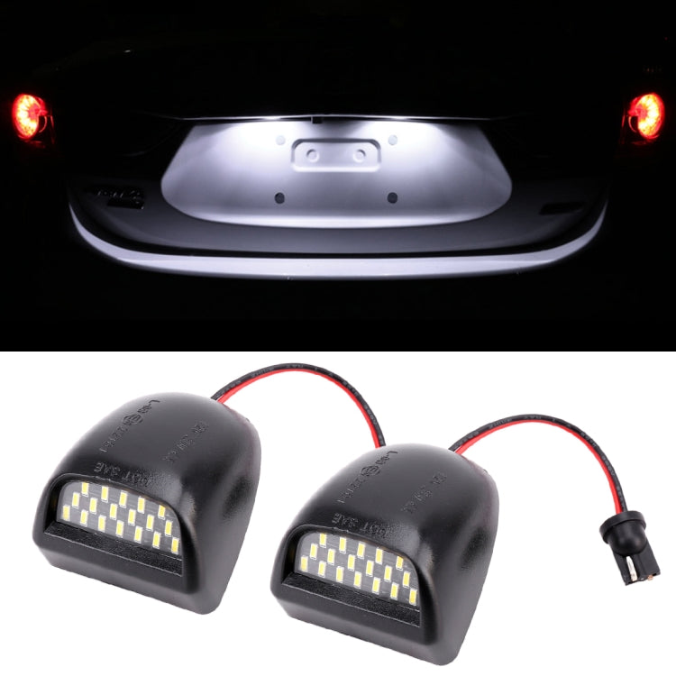 2 PCS DC 12V 3W 150LM 6000K LED License Plate Light 18LEDs SMD-4014 Bulbs Lamps for Chevrolet - License Plate Lights by PMC TechLife | Online Shopping South Africa | PMC TechLife | Buy Now Pay Later Mobicred