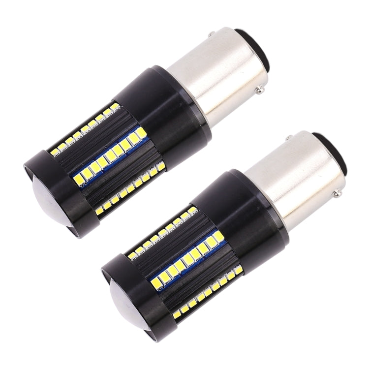 2 PCS 1157 / BAY15D DC9-16V / 8.2W(H) 2.7W(L) / 6000K / 655LM Car Auto Brake Lights 66LEDs SMD-2016 Lamps - Brake Lights by PMC TechLife | Online Shopping South Africa | PMC TechLife | Buy Now Pay Later Mobicred