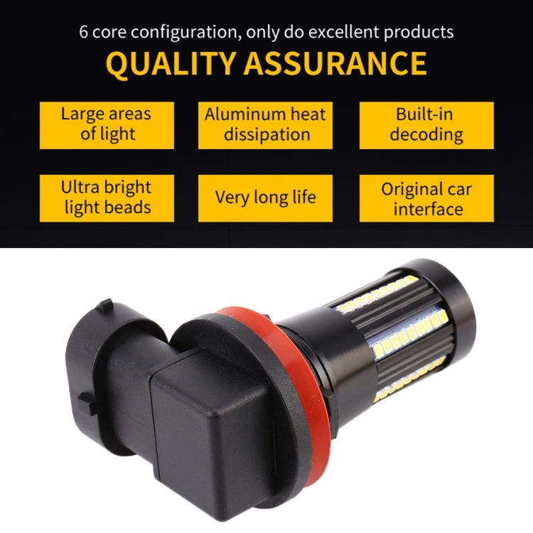 2 PCS H11 / H8 DC9-16V / 8.2W / 6000K / 655LM Car Auto Fog Light 66LEDs SMD-2016 Lamps - Fog / Driving Lights by PMC TechLife | Online Shopping South Africa | PMC TechLife | Buy Now Pay Later Mobicred