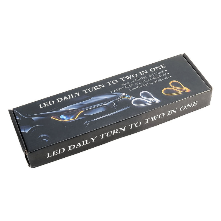 2 PCS 30cm DC12V 3.2W Ultra-thin Car Auto Double Colors Turn Lights / Running Lights (Turn Lights: Yellow Light; Running Lights: White Light) - Running Lights by PMC TechLife | Online Shopping South Africa | PMC TechLife | Buy Now Pay Later Mobicred