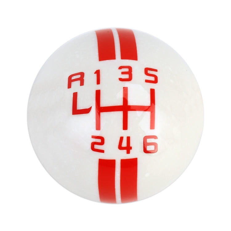 Universal Vehicle Ball Shape Modified Resin Shifter Manual 6-Speed Left-R Gear Shift Knob(Red) - Shift Knob by PMC TechLife | Online Shopping South Africa | PMC TechLife | Buy Now Pay Later Mobicred