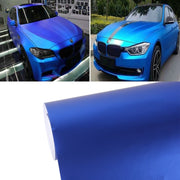 1.52m �� 0.5m Ice Blue Metallic Matte Icy Ice Car Decal Wrap Auto Wrapping Vehicle Sticker Motorcycle Sheet Tint Vinyl Air Bubble Free(Dark Blue)