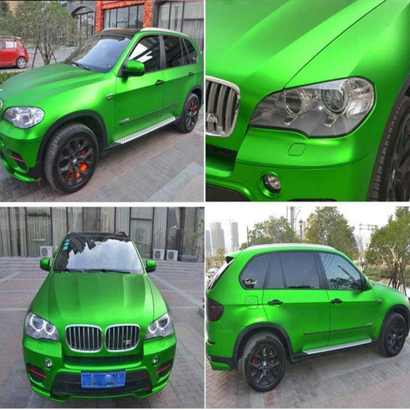1.52m �� 0.5m Ice Blue Metallic Matte Icy Ice Car Decal Wrap Auto Wrapping Vehicle Sticker Motorcycle Sheet Tint Vinyl Air Bubble Free(Green)