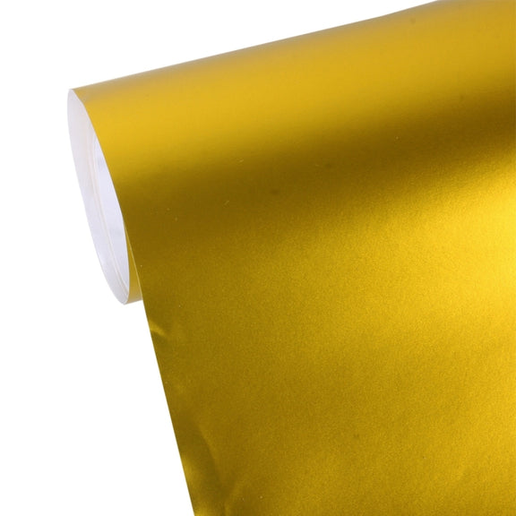 1.52m �� 0.5m Ice Blue Metallic Matte Icy Ice Car Decal Wrap Auto Wrapping Vehicle Sticker Motorcycle Sheet Tint Vinyl Air Bubble Free(Gold)