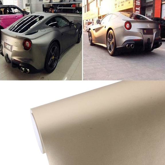1.52m �� 0.5m Ice Blue Metallic Matte Icy Ice Car Decal Wrap Auto Wrapping Vehicle Sticker Motorcycle Sheet Tint Vinyl Air Bubble Free(Rose Gold)