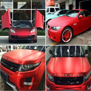 1.52m �� 0.5m Ice Blue Metallic Matte Icy Ice Car Decal Wrap Auto Wrapping Vehicle Sticker Motorcycle Sheet Tint Vinyl Air Bubble Free(Red)