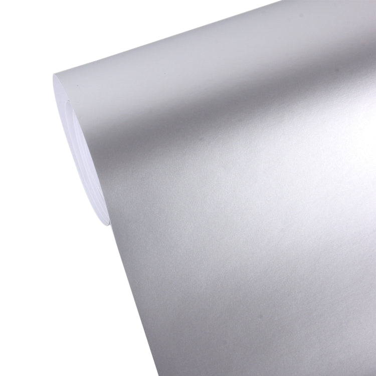 1.52m �� 0.5m Ice Blue Metallic Matte Icy Ice Car Decal Wrap Auto Wrapping Vehicle Sticker Motorcycle Sheet Tint Vinyl Air Bubble Free(Silver)