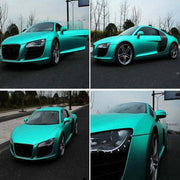 1.52m �� 0.5m Ice Blue Metallic Matte Icy Ice Car Decal Wrap Auto Wrapping Vehicle Sticker Motorcycle Sheet Tint Vinyl Air Bubble Free(Lake Blue)