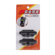 DM-013 2PCS Universal Fit Car Seatbelt Adjuster Clip Belt Strap Clamp Shoulder Neck Comfort Adjustment Child Safety Stopper Buckle(Black)