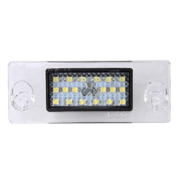2 PCS License Plate Light with 18  SMD-3528 Lamps for Audi���2W 120LM, DC12V (White Light)