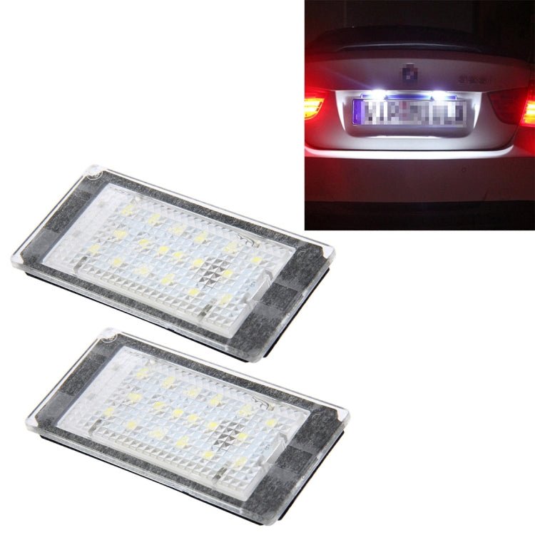 2 PCS License Plate Light with 18  SMD-3528 Lamps for BMW E46 2D M3 1998-2003,2W 120LM,6000K, DC12V (White Light) - License Plate Lights by PMC TechLife | Online Shopping South Africa | PMC TechLife | Buy Now Pay Later Mobicred