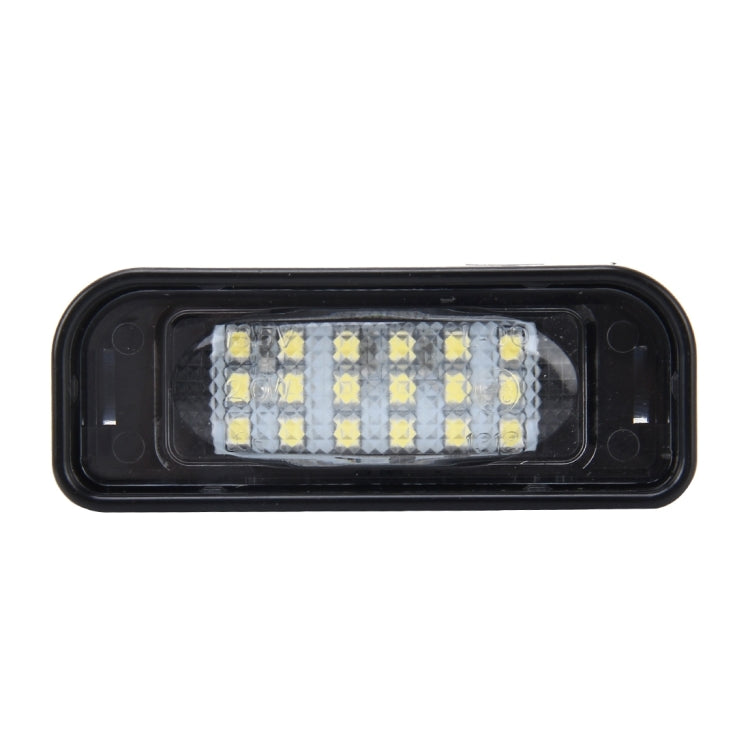 2 PCS License Plate Light with 18  SMD-3528 Lamps with Canbus for Mercedes-Benz W220,2W 120LM,6000K, DC12V(White Light) - License Plate Lights by PMC TechLife | Online Shopping South Africa | PMC TechLife | Buy Now Pay Later Mobicred