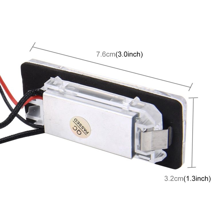 2 PCS License Plate Light with 18  SMD-3528 Lamps for Volkswagen,2W 120LM,6000K, DC12V(White Light) - free shipping - PMC TechLife - Order now!