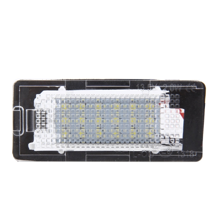 2 PCS License Plate Light with 18  SMD-3528 Lamps for Volkswagen,2W 120LM,6000K, DC12V(White Light) - free shipping - PMC TechLife - Order now!