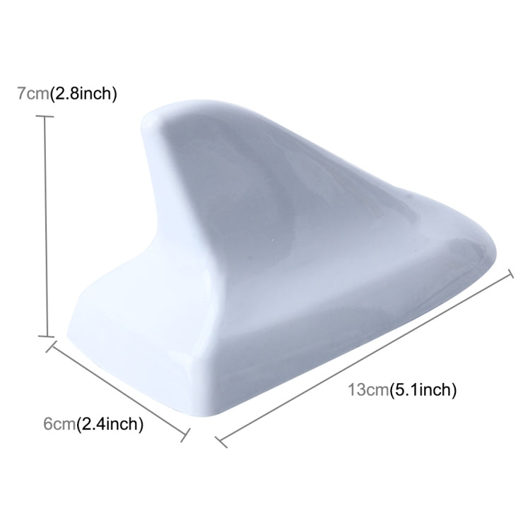 A-886 Car Auto Shark Fin Dome Antenna Decoration for Honda Buick Nissan Hyundai Toyota Volkswagen Mazda(White) - Aerials by PMC TechLife | Online Shopping South Africa | PMC TechLife | Buy Now Pay Later Mobicred