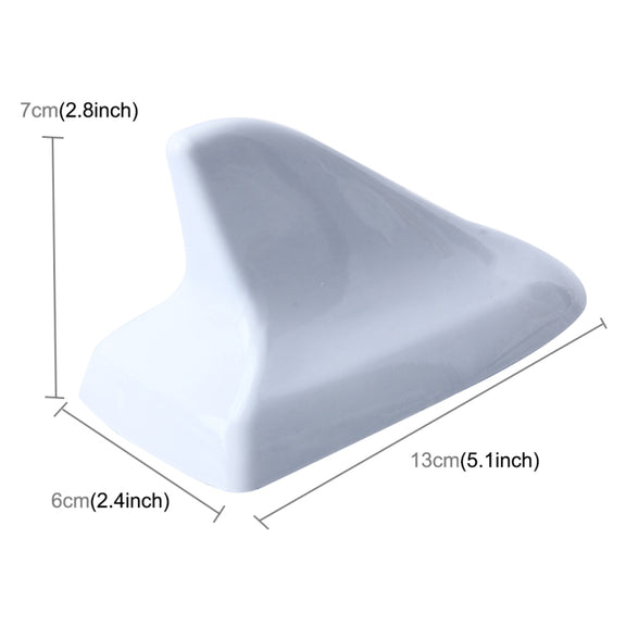 A-886 Car Auto Shark Fin Dome Antenna Decoration for Honda Buick Nissan Hyundai Toyota Volkswagen Mazda(White)