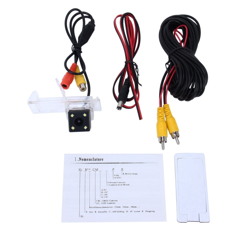 656x492 Effective Pixel NTSC 60HZ CMOS II Water-resistant Car Rear View Backup Camera With 4 LED Lamps for Megane 2011 Version