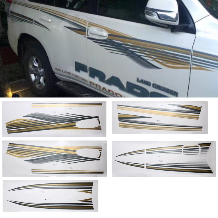 5 PCS SUV Body Decorative Strip Brand Car Streamline Shining Sticker for Toyota Prado 2010 Version - Decorative Sticker by PMC TechLife | Online Shopping South Africa | PMC TechLife | Buy Now Pay Later Mobicred