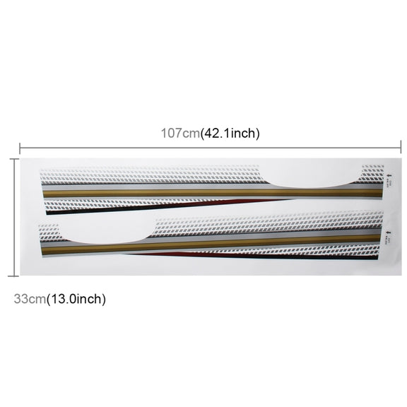4 PCS SUV Body Decorative Strip Brand Car Streamline Shining Sticker for Toyota Prado 2015 Version