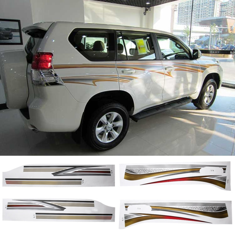 4 PCS SUV Body Decorative Strip Brand Car Streamline Shining Sticker for Toyota Prado 2016 Version - Decorative Sticker by PMC TechLife | Online Shopping South Africa | PMC TechLife | Buy Now Pay Later Mobicred