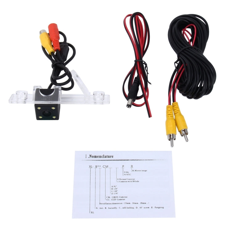 656��492 Effective Pixel  NTSC 60HZ CMOS II Water-resistant Car Rear View Backup Camera With 4 LED Lamps for Chevrolet Epica 2008-2013 Version / Cruze 2008-2014 Version / Captiva 2012-2014 Version
