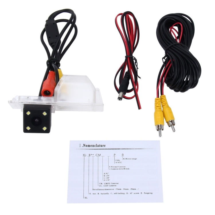 656x492 Effective Pixel NTSC 60HZ CMOS II Water-resistant Car Rear View Backup Camera With 4 LED Lamps for Chevrolet Cruze 2013 Version