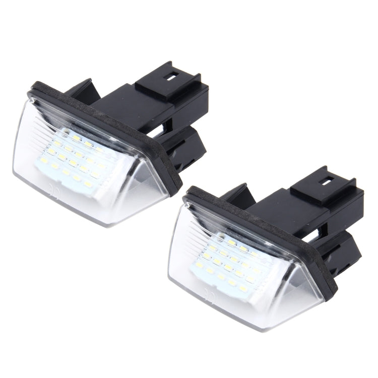 2 PCS License Plate Light with 24 SMD-3528 Lamps for Peugeot Citroen(White Light) - License Plate Lights by PMC TechLife | Online Shopping South Africa | PMC TechLife | Buy Now Pay Later Mobicred