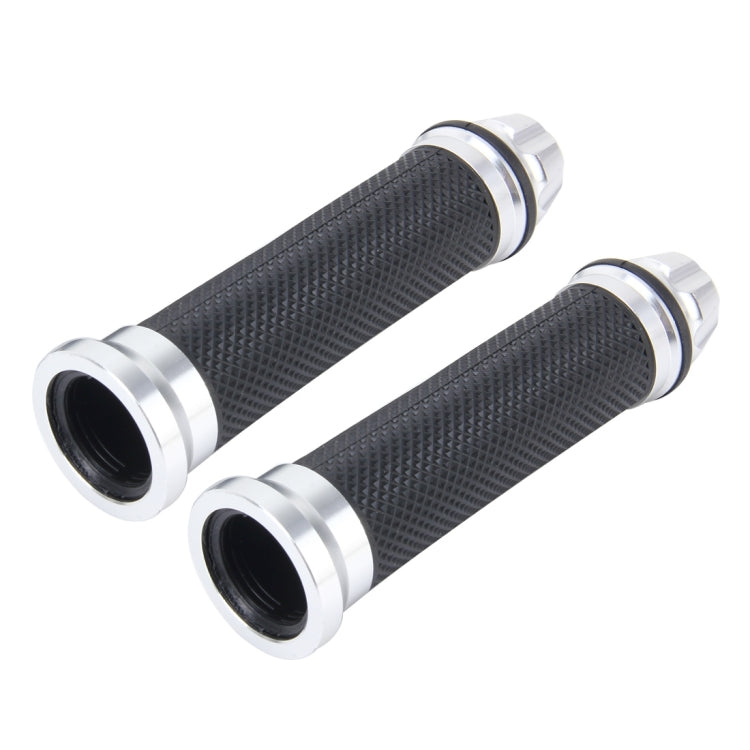 2 PCS Motorcycle Net Texture Metal Left Handle Bar Grips with Rubber Cover for Yamaha - Grips by PMC TechLife | Online Shopping South Africa | PMC TechLife | Buy Now Pay Later Mobicred