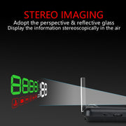 C500 Car HUD Virtual HD Projection Head-up Display, With Adjustable Reflection Board, Speed & RPM & Water Temperature & Oil Consumption & Driving Distance / Time & Voltage Display, Over Speed Alarm, Connect OBD2 Interface(Green)