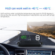 C500 Car HUD Virtual HD Projection Head-up Display, With Adjustable Reflection Board, Speed & RPM & Water Temperature & Oil Consumption & Driving Distance / Time & Voltage Display, Over Speed Alarm, Connect OBD2 Interface(Blue)