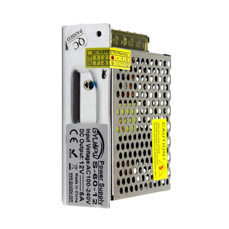 S-60-12 60W AC110/220V to DC 12V 5A  Power Inverter Power converter - Step-down Transformer by PMC TechLife | Online Shopping South Africa | PMC TechLife | Buy Now Pay Later Mobicred