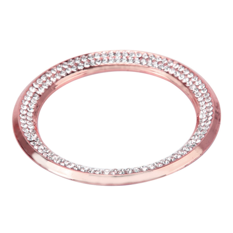 Car Aluminum Steering Wheel Decoration Ring with Diamonds For BMW(Rose Gold) - Decoration Rings by PMC Jewellery | Online Shopping South Africa | PMC Jewellery | Buy Now Pay Later Mobicred