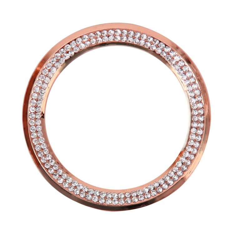 Car Aluminum Steering Wheel Decoration Ring with Diamonds For BMW(Rose Gold) - Decoration Rings by PMC Jewellery | Online Shopping South Africa | PMC Jewellery | Buy Now Pay Later Mobicred