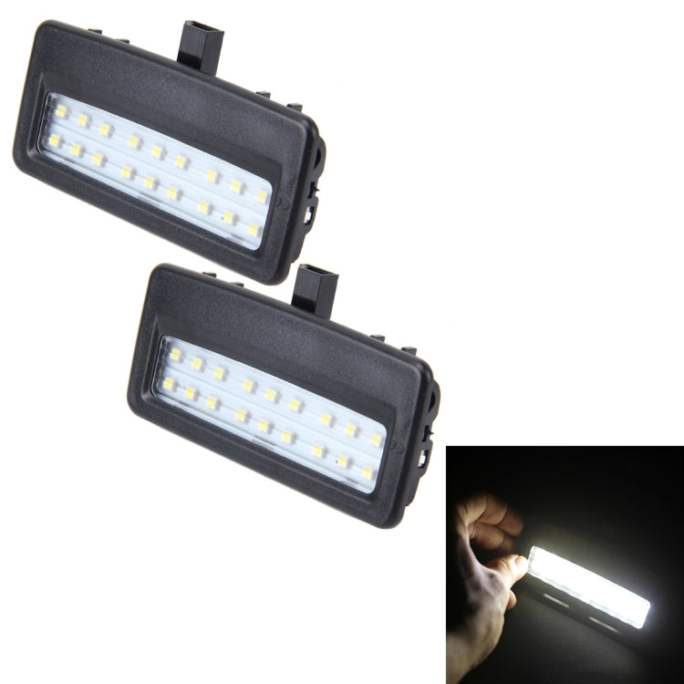 2 PCS White Light Car LED Vanity Mirror Lamp Lights with 18 SMD-3528 Lamps for BMW F10 / F11 / F07 / F01 / F02 / F03 / F04 - Dome Lights by PMC TechLife | Online Shopping South Africa | PMC TechLife | Buy Now Pay Later Mobicred