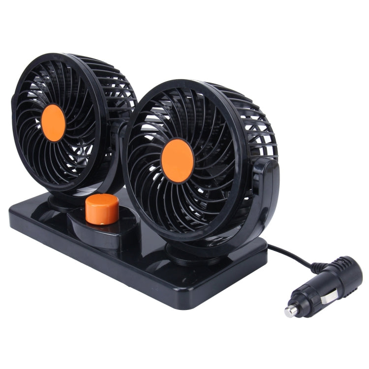 HUXIN HX-T304 10W 360 Degree Adjustable Rotation Two Head Low Noise Mini Electric Car Fan, DC 24V - Heating & Fans by PMC TechLife | Online Shopping South Africa | PMC TechLife | Buy Now Pay Later Mobicred