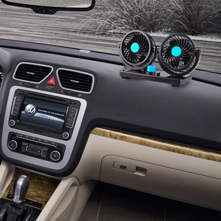 HUXIN HX-T304 10W 360 Degree Adjustable Rotation Two Head Low Noise Mini Electric Car Fan, DC 24V - Heating & Fans by PMC TechLife | Online Shopping South Africa | PMC TechLife | Buy Now Pay Later Mobicred