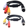2 PCS 1 in 3 Ways Car Auto Monitor Camera DVR Male and Female 4 Pin Video Power Extension Cable Cord, Length: 34cm - DIY Cables by PMC TechLife | Online Shopping South Africa | PMC TechLife | Buy Now Pay Later Mobicred