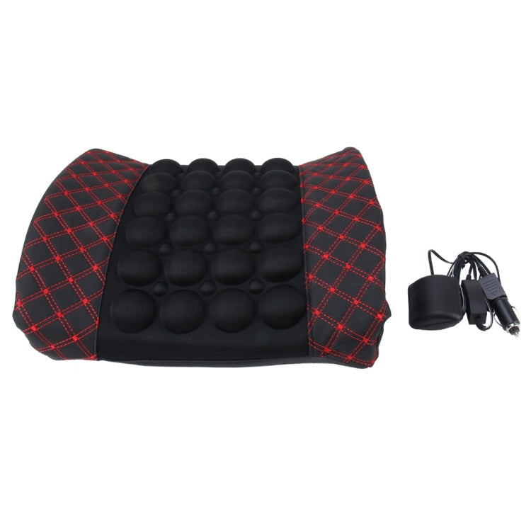 12V Four Season Chemical Fiber Wrapping Lumbar Seat Relaxation Waist Support Cushion for Car Office Family (Red) - Seat Accessories by PMC Jewellery | Online Shopping South Africa | PMC Jewellery | Buy Now Pay Later Mobicred