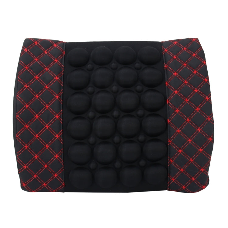 12V Four Season Chemical Fiber Wrapping Lumbar Seat Relaxation Waist Support Cushion for Car Office Family (Red) - Seat Accessories by PMC Jewellery | Online Shopping South Africa | PMC Jewellery | Buy Now Pay Later Mobicred