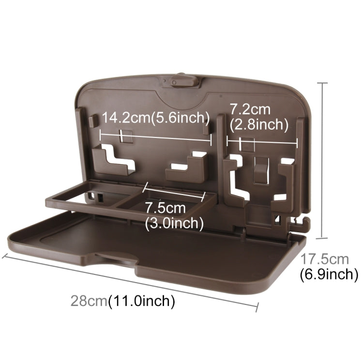 SHUNWEI SD-1509 Car Auto Back Seat Folding Table Drink Food Cup Tray Holder Stand Desk Multi-purpose Travel Dining Tray(Brown) - Stowing Tidying by SHUNWEI | Online Shopping South Africa | PMc TechLife | Buy Now Pay Later Mobicred