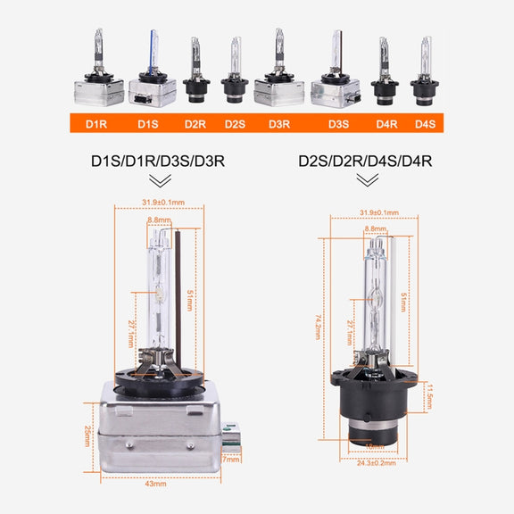 2 PCS D1R 35W 3800 LM 8000K HID Bulbs Xenon Lights Lamps, DC 12V(White Light)