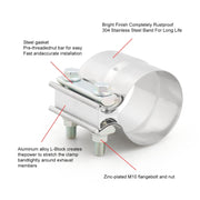 3 inch Car Turbo Exhaust Downpipe Stainless Steel Lap Joint Band Clamp