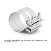4 inch Car Turbo Exhaust Downpipe Stainless Steel Lap Joint Band Clamp
