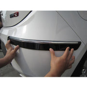 4 PCS Universal Car Auto Plastic Wrap Rubber Front Rear Body Bumper Guard Protector Strip Sticker(Black)